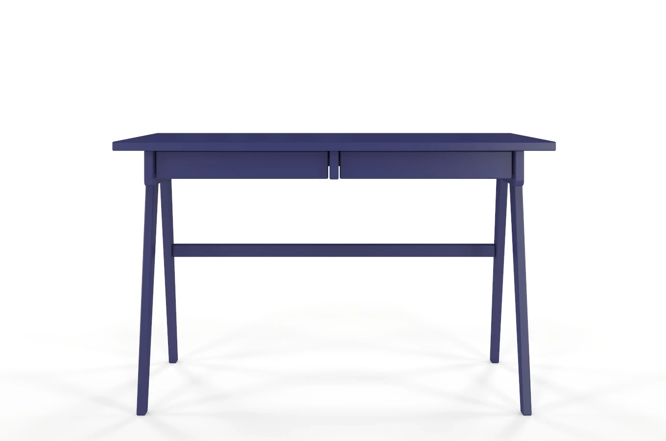 Drewniane biurko / toaletka z szufladami Visby EDDA / kolor granat szlachetny / 120x65 cm