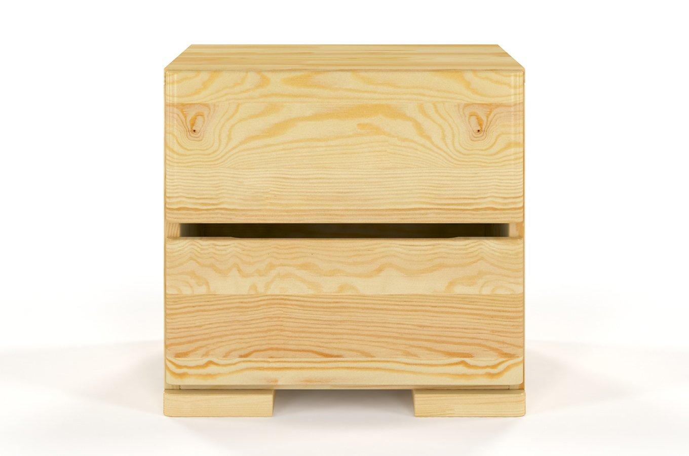 Drewniana szafka nocna sosnowa Visby Sandemo High 2S / kolor orzech