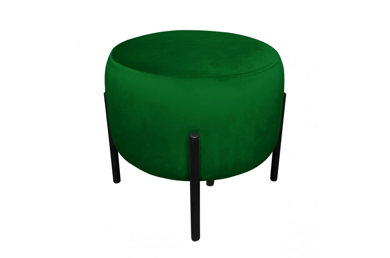 Tapicerowany okrągły puf OTTO na metalowych nogach / kolor tkaniny + podstawy do wyboru!