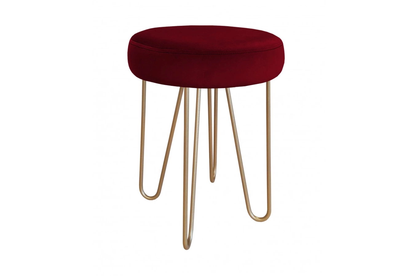 Tapicerowany taboret SECONDO na metalowych nogach / kolor tkaniny + podstawy do wyboru!