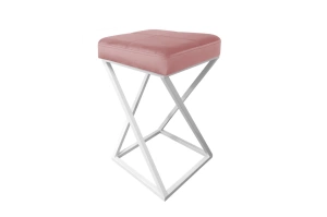 Tapicerowany hoker DIXI na metalowych nogach / kolor tkaniny + podstawy do wyboru!