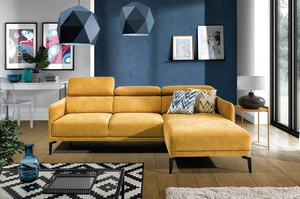 Nowoczesny narożnik SANTOS z ruchomymi zagłówkami