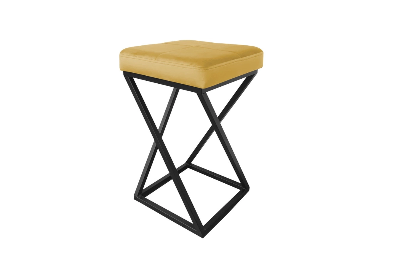 Tapicerowany hoker DIXI na metalowych nogach / kolor tkaniny + podstawy do wyboru!