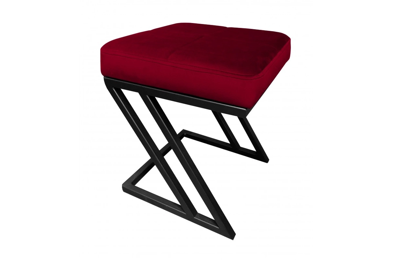 Tapicerowany puf DIZI na metalowych nogach / kolor tkaniny + podstawy do wyboru!