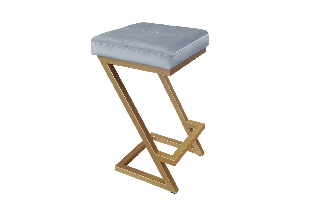 Tapicerowany hoker DIZI na metalowych nogach / kolor tkaniny + podstawy do wyboru!