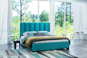 Tapicerowane łóżko do sypialni MARCUS