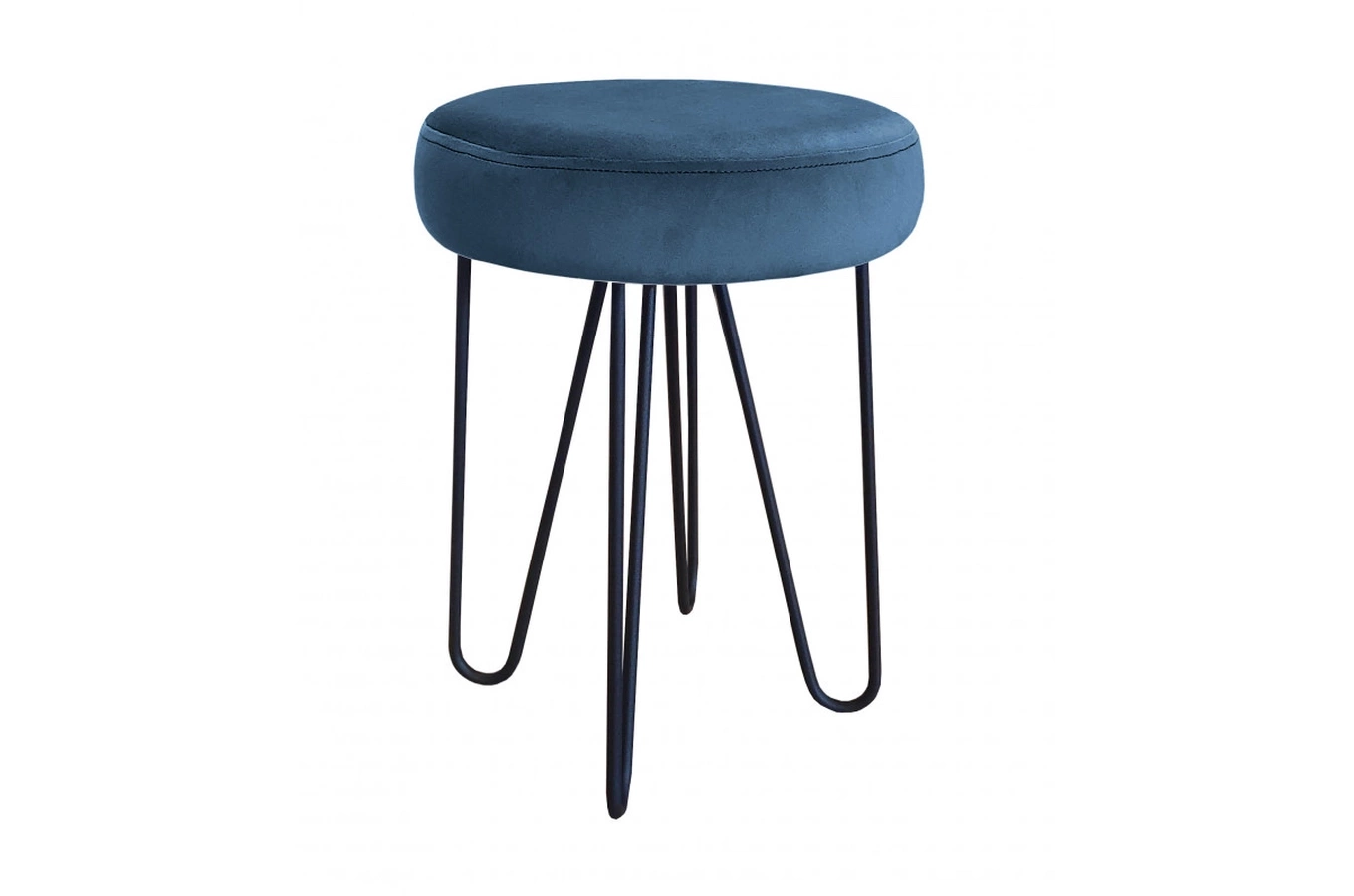 Tapicerowany taboret SECONDO na metalowych nogach / kolor tkaniny + podstawy do wyboru!