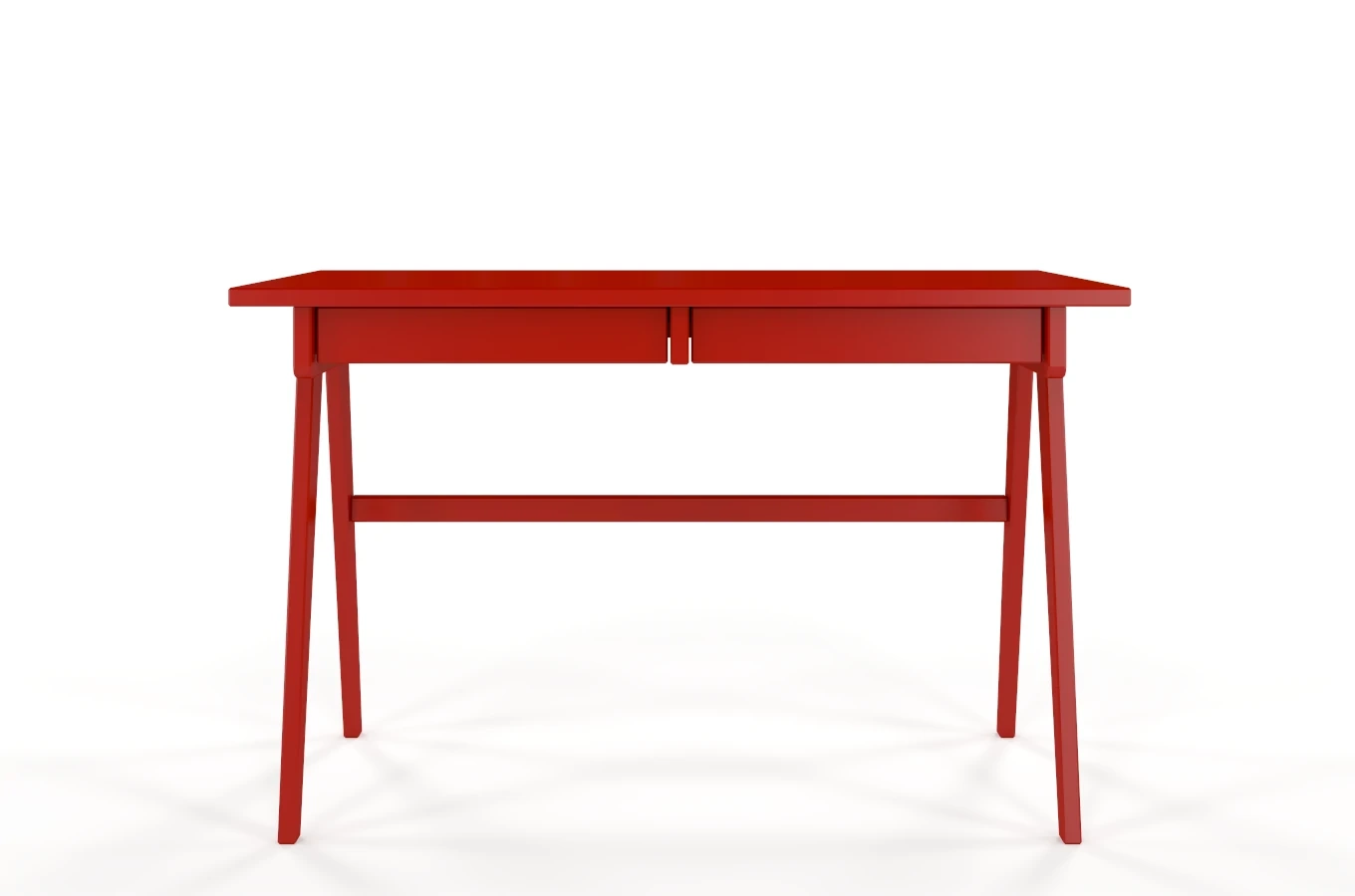 Drewniane biurko / toaletka z szufladami Visby EDDA / kolor bordowy / 120x65 cm