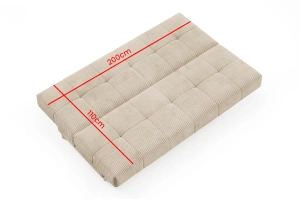 Nowoczesna sofa ABBY w skandynawskim stylu z funkcją spania i pojemnikiem na pościel