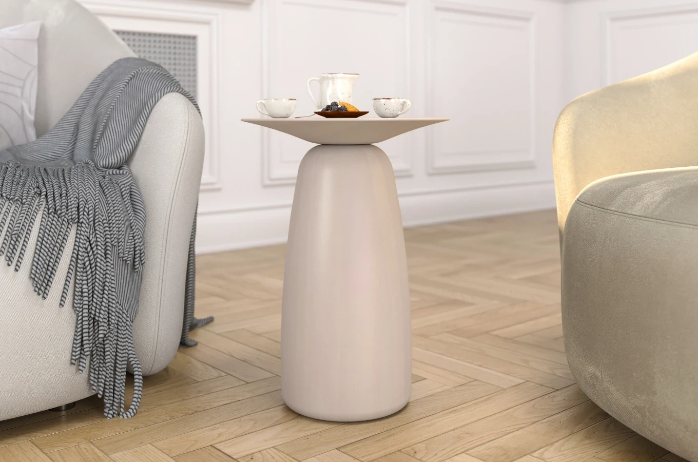 Stolik drewniany Kayani BAOBAB 44 różne kolory, wys. 44 cm