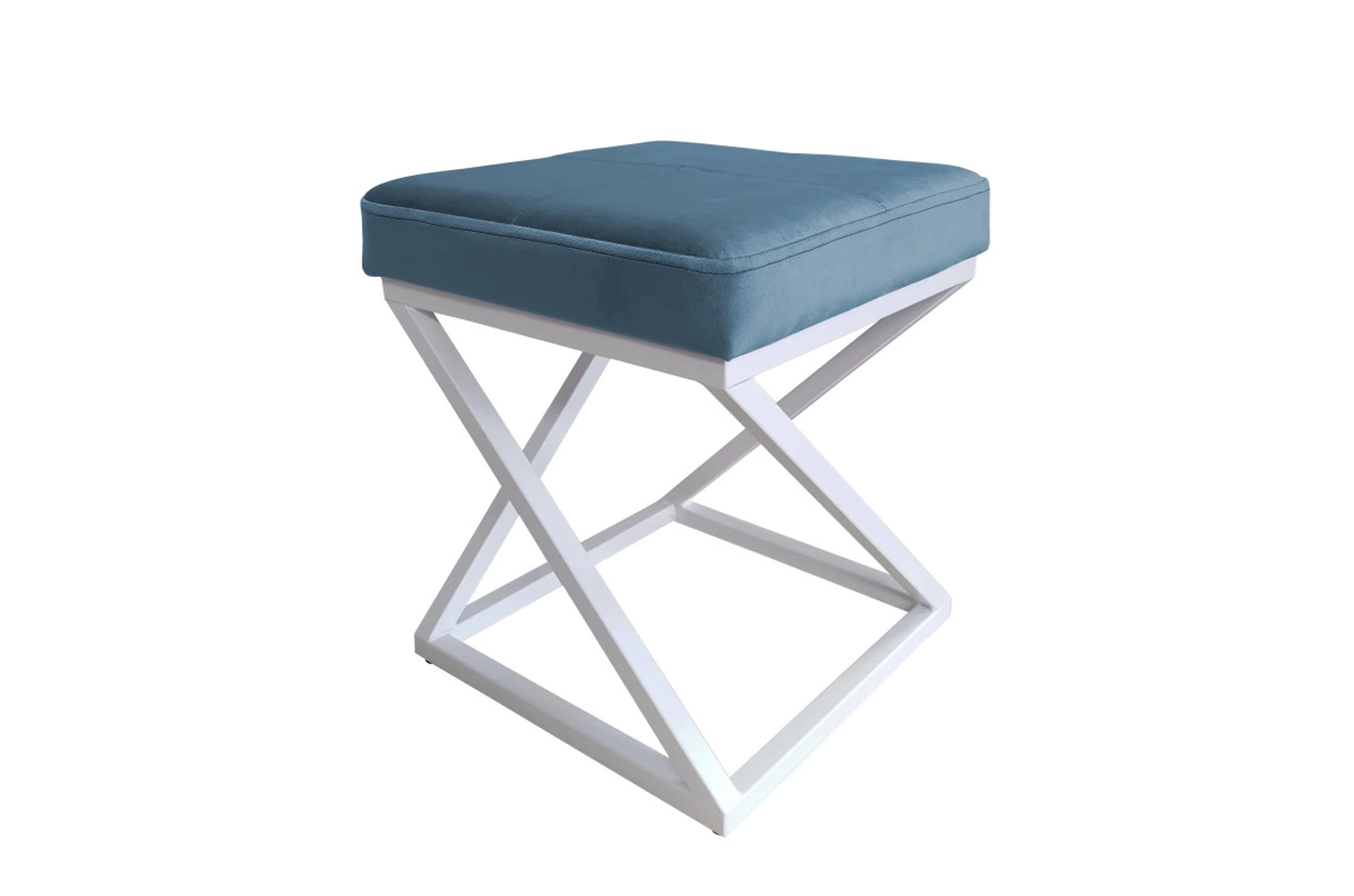 Tapicerowany puf DIXI na metalowych nogach / kolor tkaniny + podstawy do wyboru!