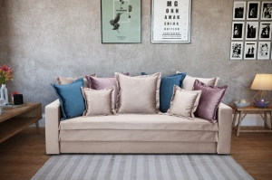 Nowoczesna sofa OCTAVIO z funkcją spania i pojemnikiem na pościel / szerokość 230 cm