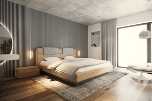 Drewniane łóżko SENSE