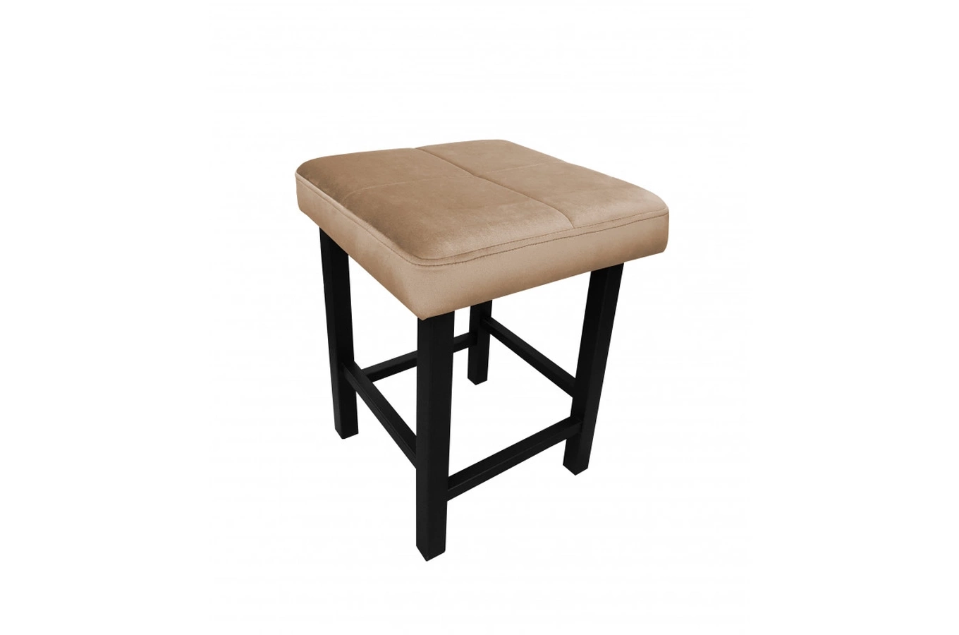 Tapicerowany taboret QUARTO na metalowych nogach / kolor tkaniny + wysokość do wyboru!