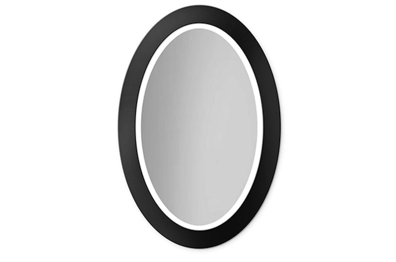 Owalne lustro OVAL BOLD z oświetleniem LED / rama dostępna w 5 kolorach