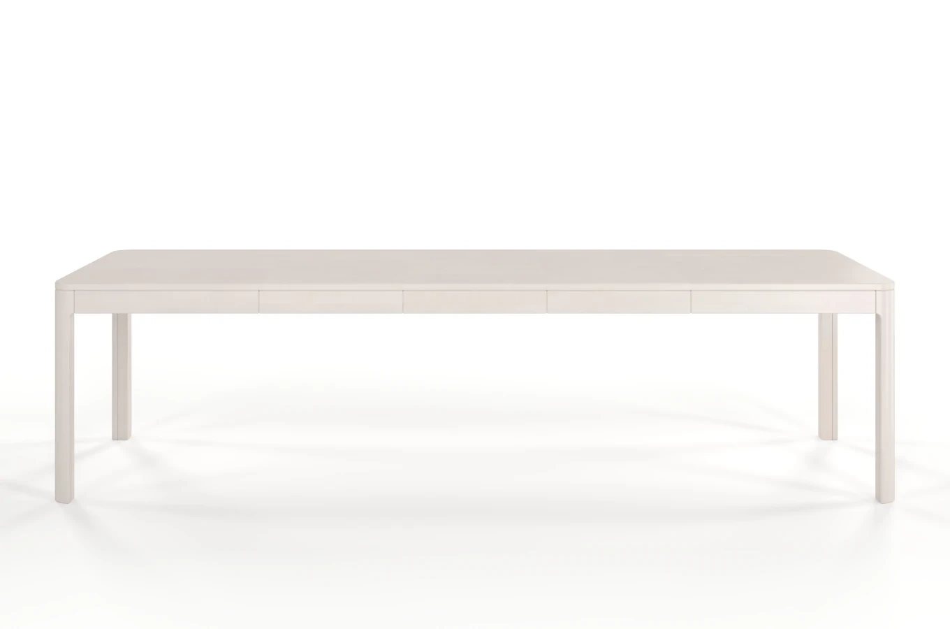 Stół drewniany bukowy rozkładany Skandica RUBY 140-260 cm / kolor biały