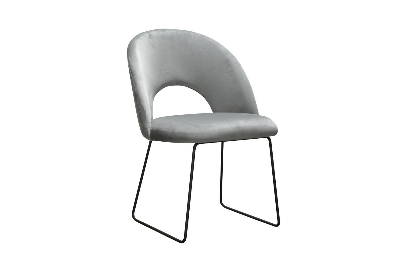 Nowoczesne krzesło tapicerowane GIANA U na metalowych nogach