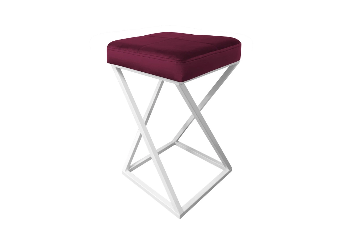 Tapicerowany hoker DIXI na metalowych nogach / kolor tkaniny + podstawy do wyboru!