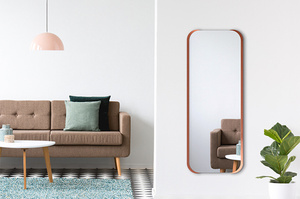 Prostokątne lustro MEZALI / rama dostępna w 5 kolorach