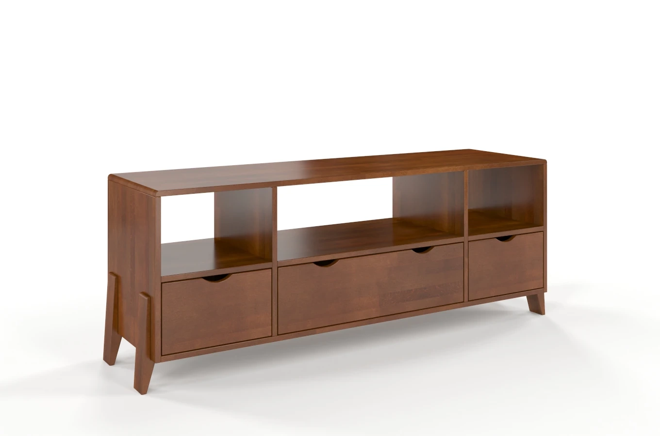 Drewniana szafka RTV bukowa Visby GDYNIA na nóżkach / szer. 160 cm