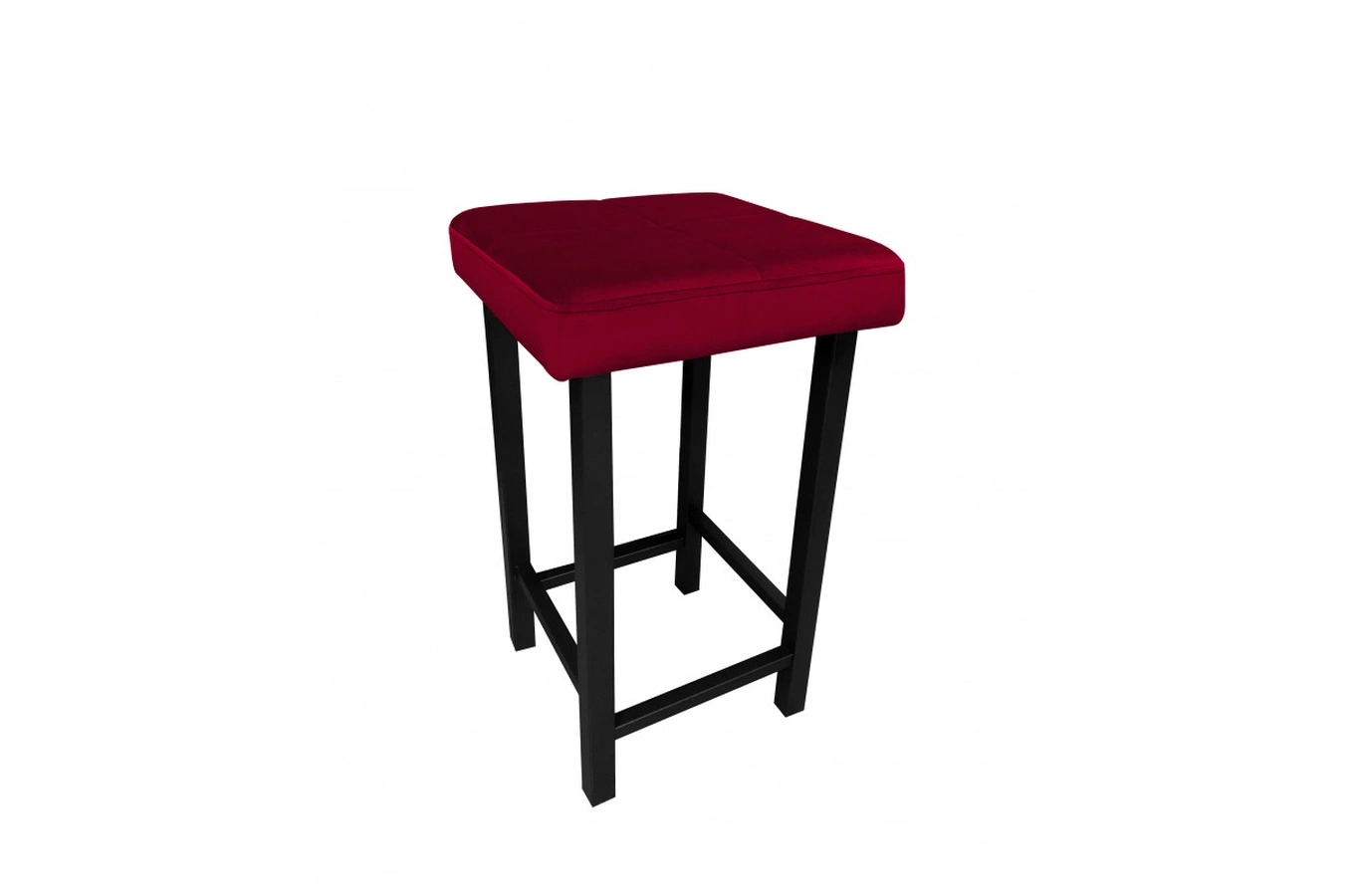 Tapicerowany taboret QUARTO na metalowych nogach / kolor tkaniny + wysokość do wyboru!