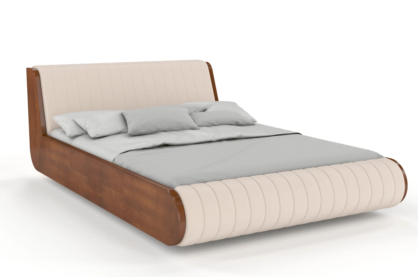 Łóżko lewitujące drewniane bukowe Visby HARALD