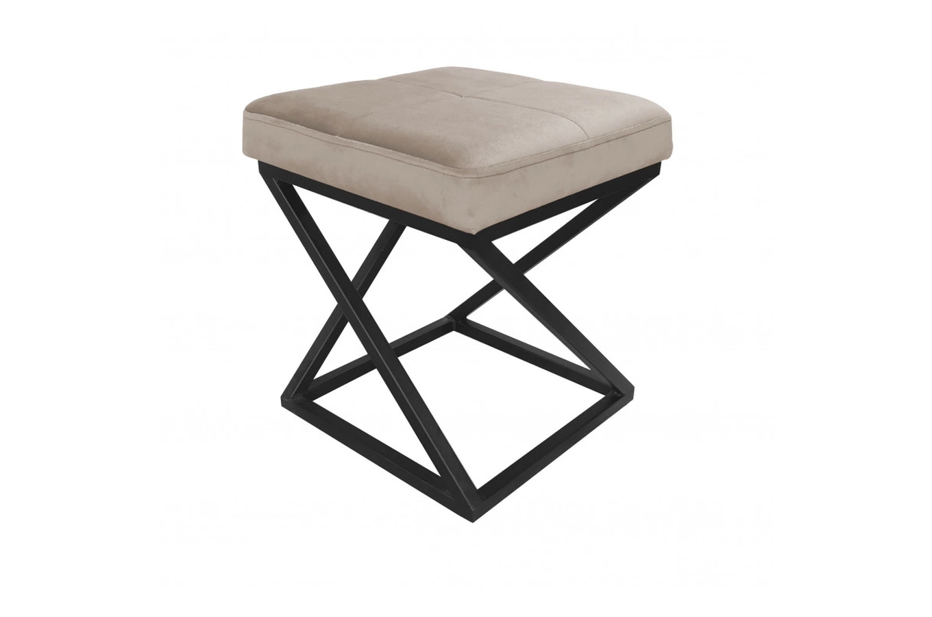 Tapicerowany puf DIXI na metalowych nogach / kolor tkaniny + podstawy do wyboru!