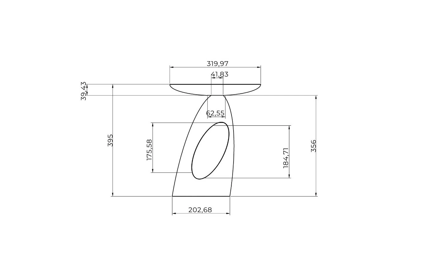 Stolik drewniany Kayani ISLAND różne kolory, wys. 40 cm / kolor biały
