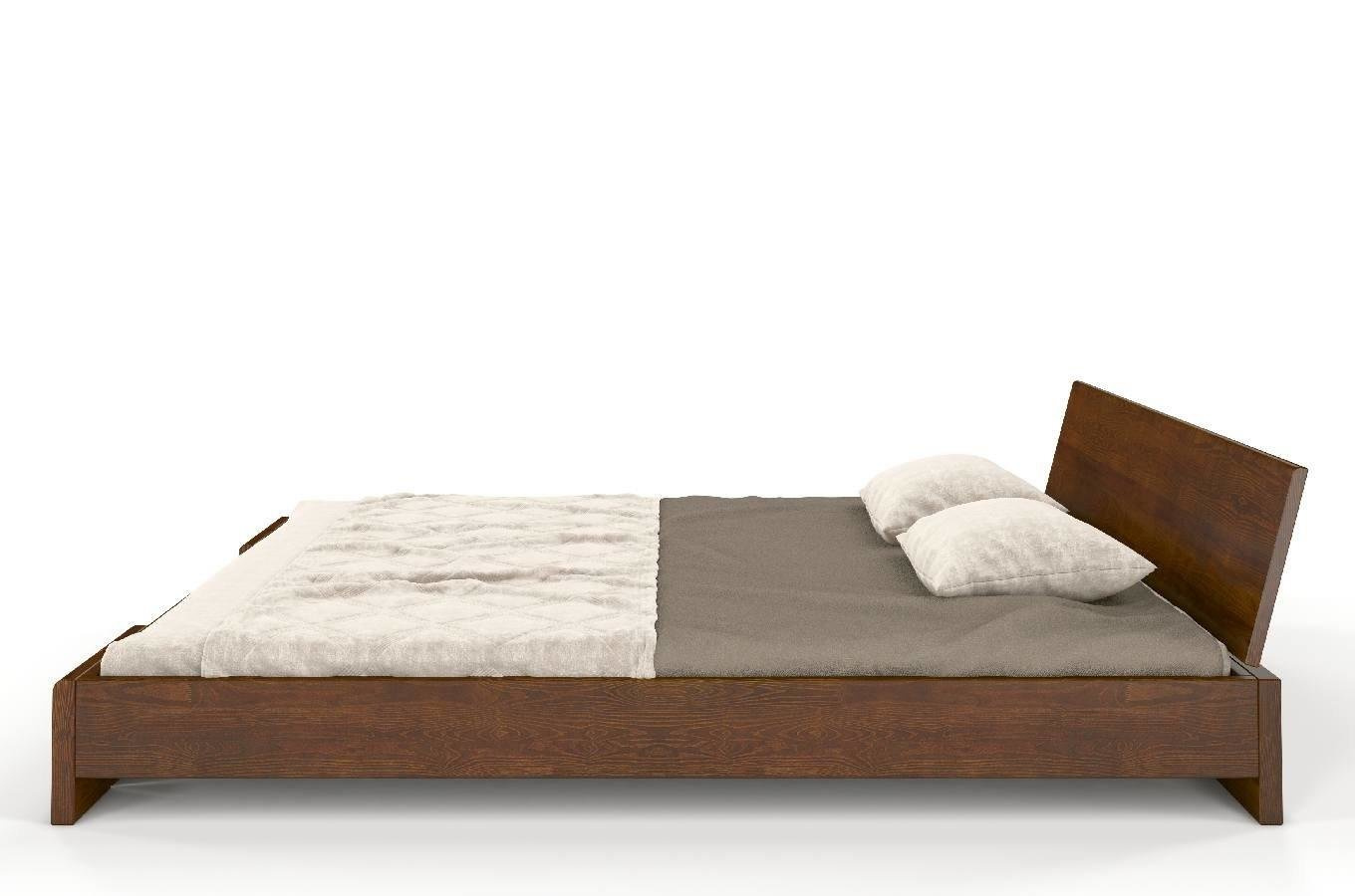 Wysyłka w 48h! Łóżko drewniane sosnowe Skandica VESTRE Niskie / 200x200 cm, kolor naturalny