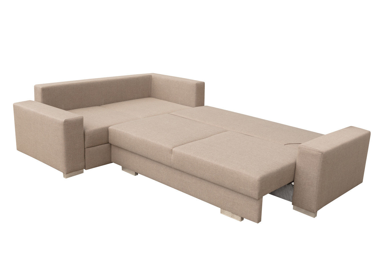 Nowoczesny rozkładany narożnik PEDRO z pojemnikiem na pościel