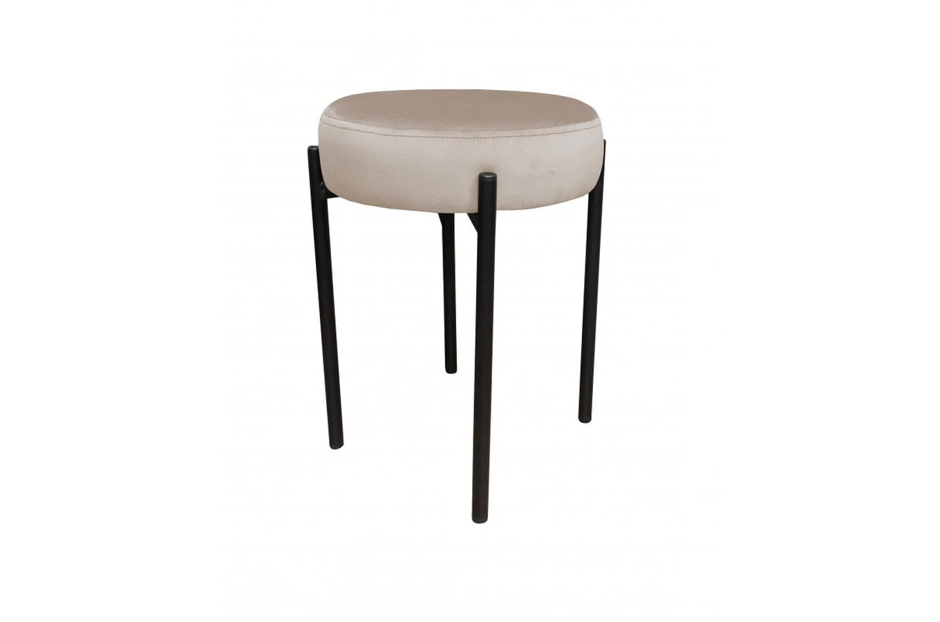 Tapicerowany taboret TERZO na metalowych nogach / kolor tkaniny + podstawy do wyboru!