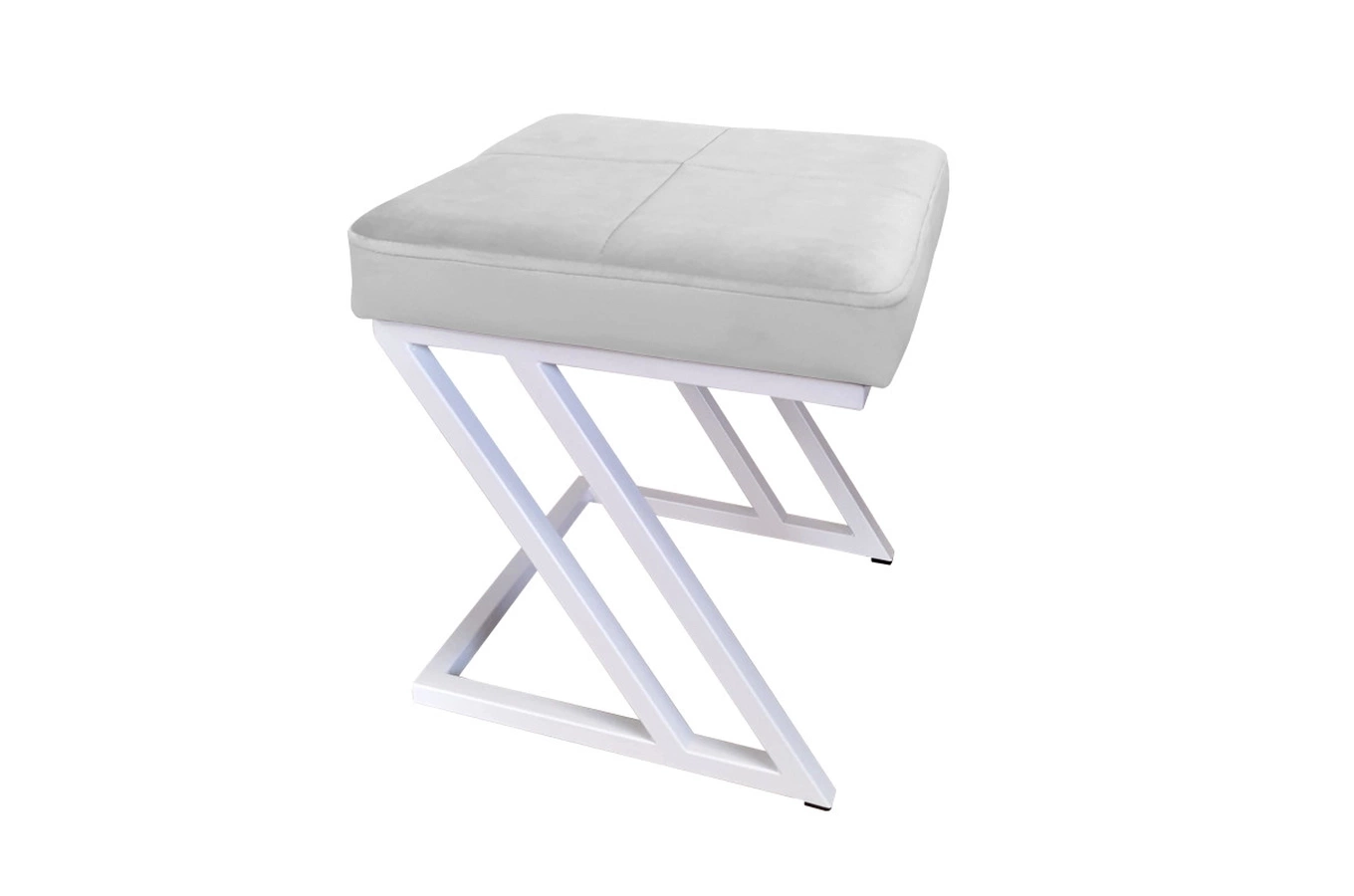 Tapicerowany puf DIZI na metalowych nogach / kolor tkaniny + podstawy do wyboru!