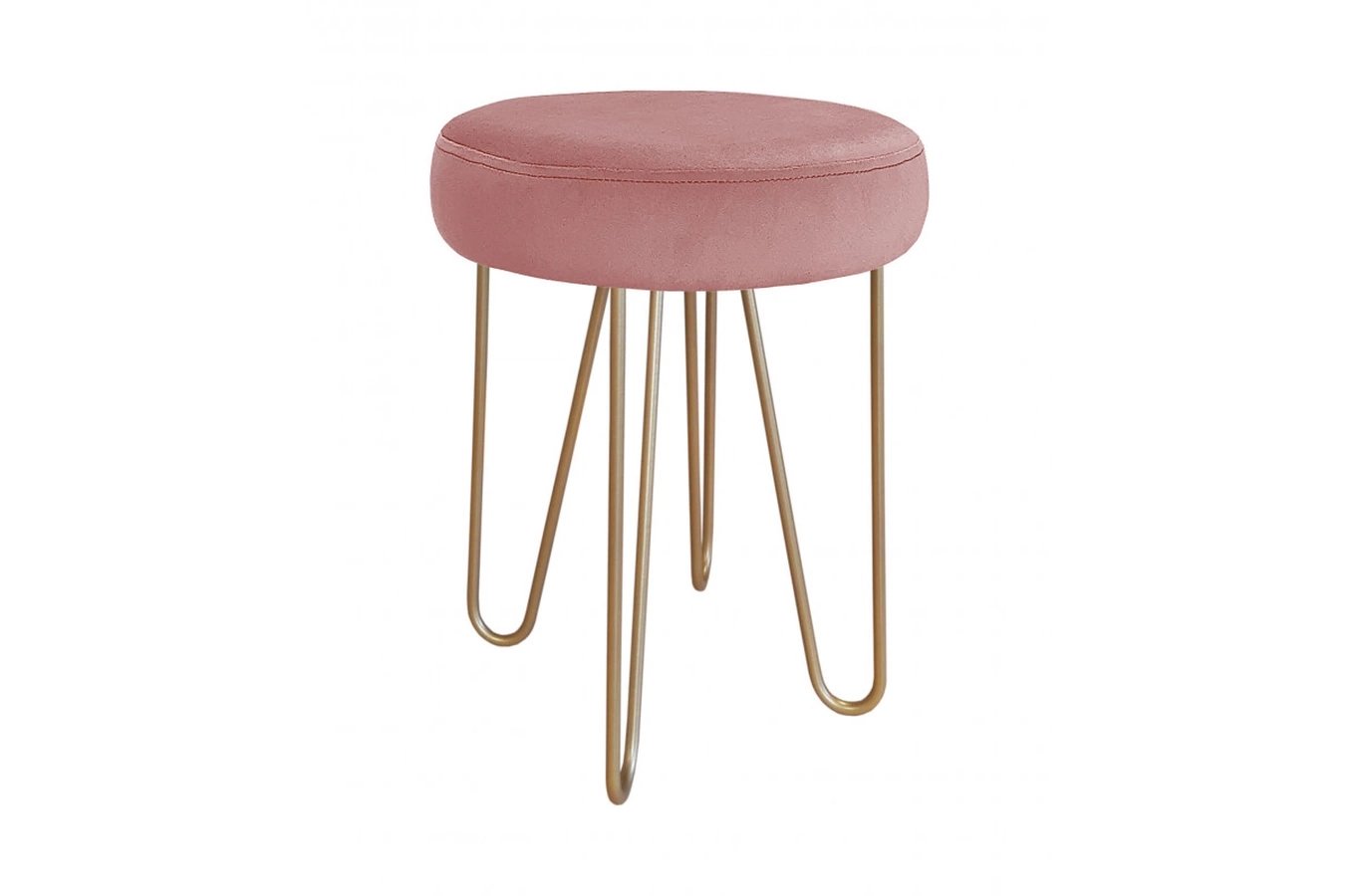 Tapicerowany taboret SECONDO na metalowych nogach / kolor tkaniny + podstawy do wyboru!