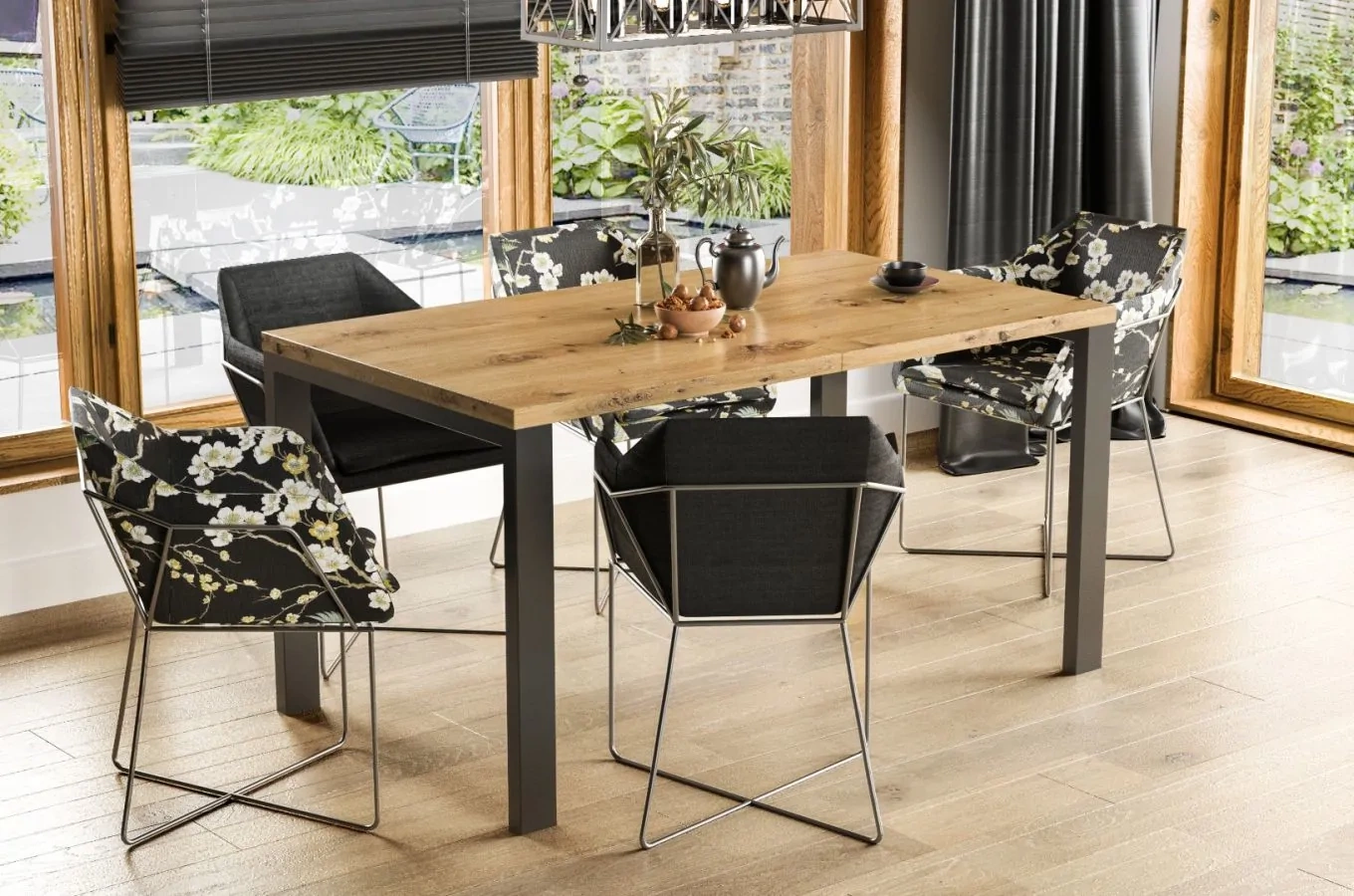 Nowoczesny rozkładany stół GARANT 130-220 x 80 cm (dąb artisan)