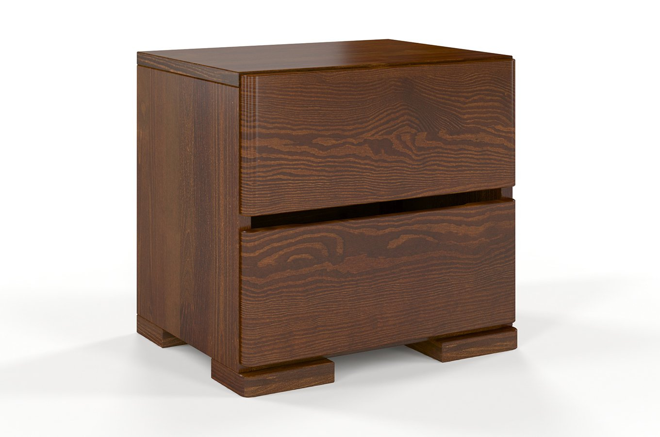 Drewniana szafka nocna sosnowa Visby Sandemo High 2S / szer. 40 cm