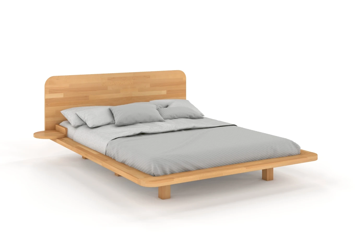 Łóżko lewitujące drewniane bukowe Skandica JAPANDIC / 180x200 cm, kolor naturalny