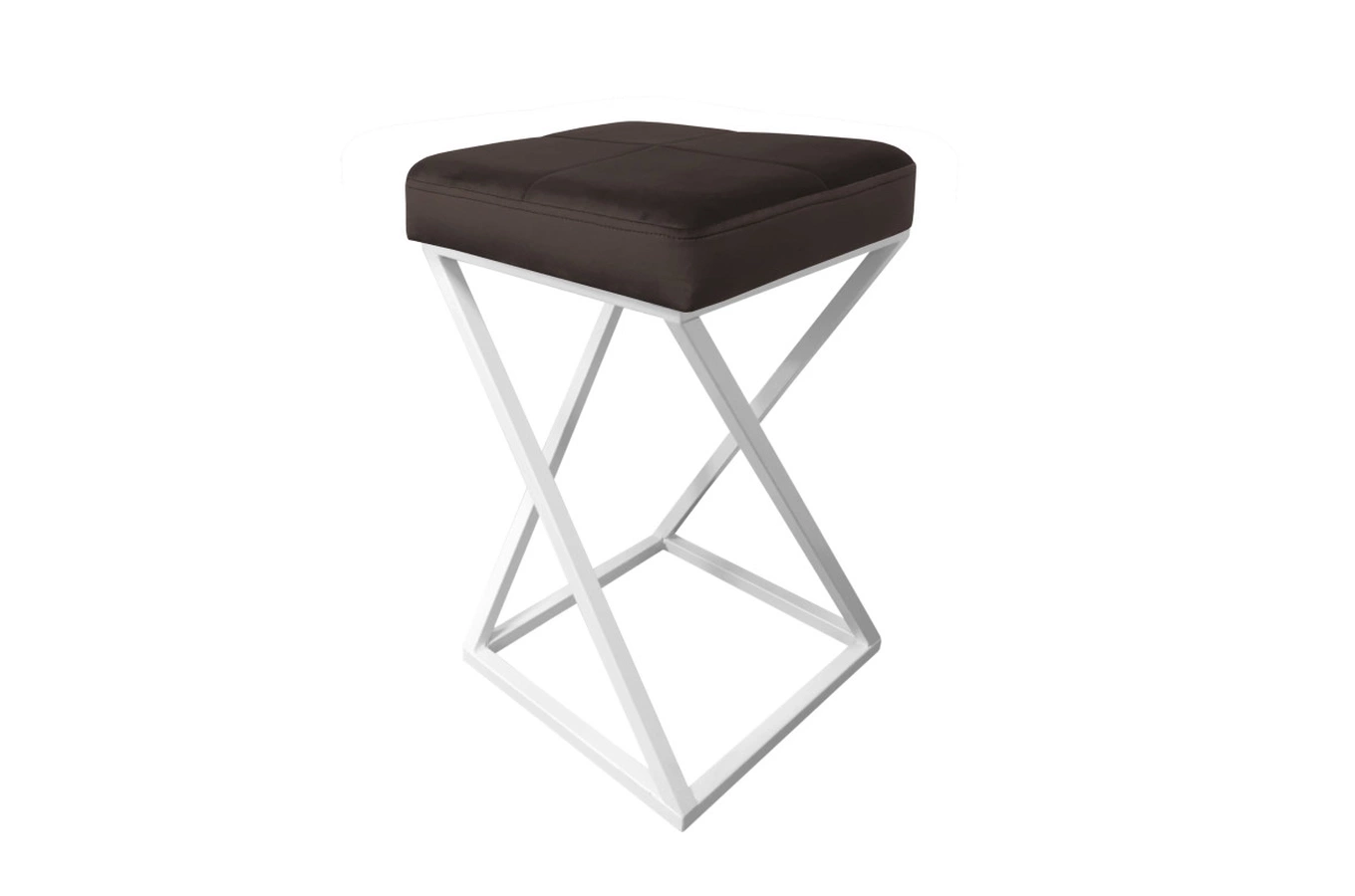 Tapicerowany hoker DIXI na metalowych nogach / kolor tkaniny + podstawy do wyboru!