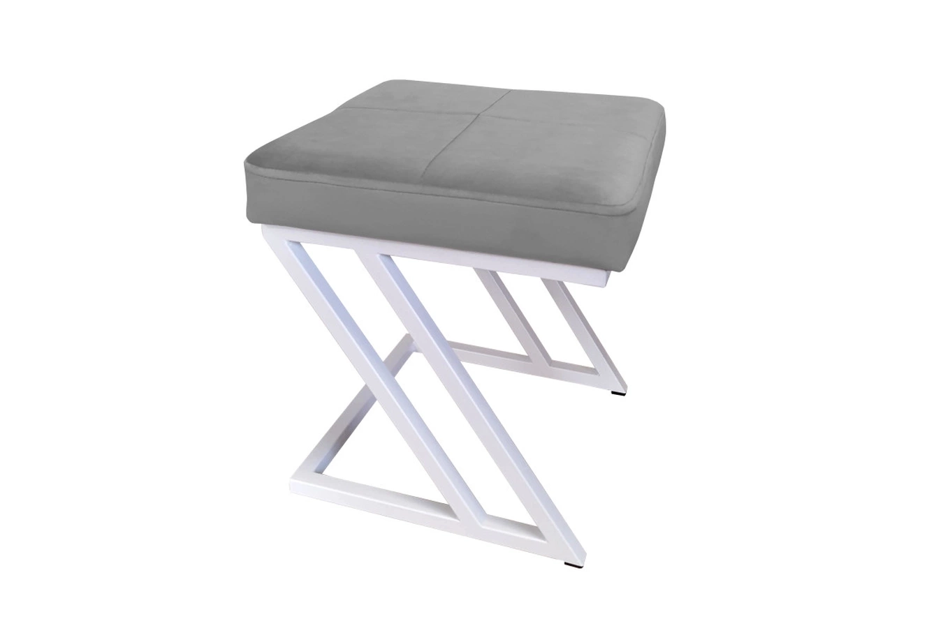 Tapicerowany puf DIZI na metalowych nogach / kolor tkaniny + podstawy do wyboru!