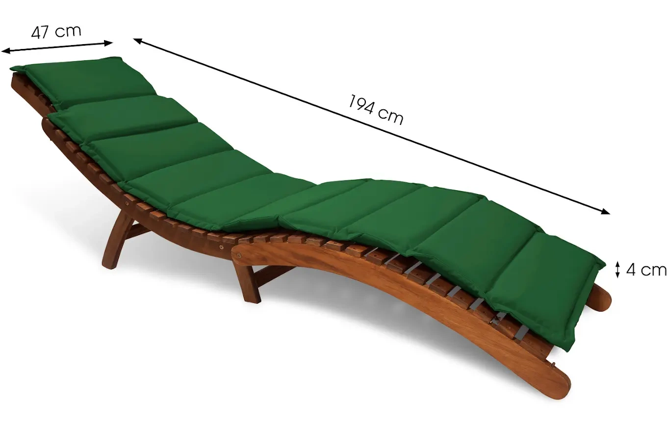 Leżak ogrodowy ONDA z beżową poduszką