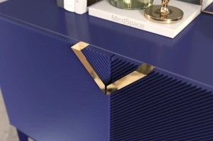 Drewniana komoda Visby DEMI LONG / kolor granat szlachetny / szer. 201,5 cm