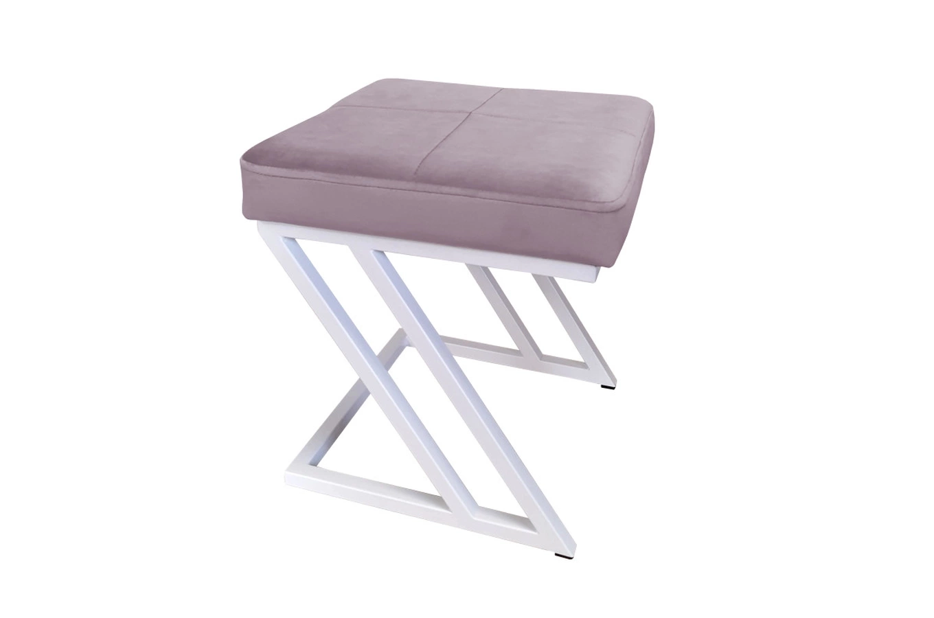 Tapicerowany puf DIZI na metalowych nogach / kolor tkaniny + podstawy do wyboru!