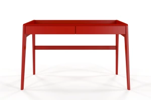 Drewniane biurko / toaletka z szufladami Visby LISA / kolor bordowy / 125x70 cm