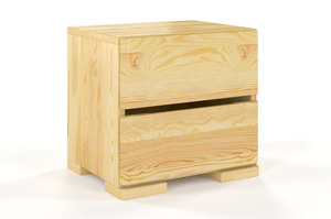 Drewniana szafka nocna sosnowa Visby Sandemo High 2S / szer. 40 cm
