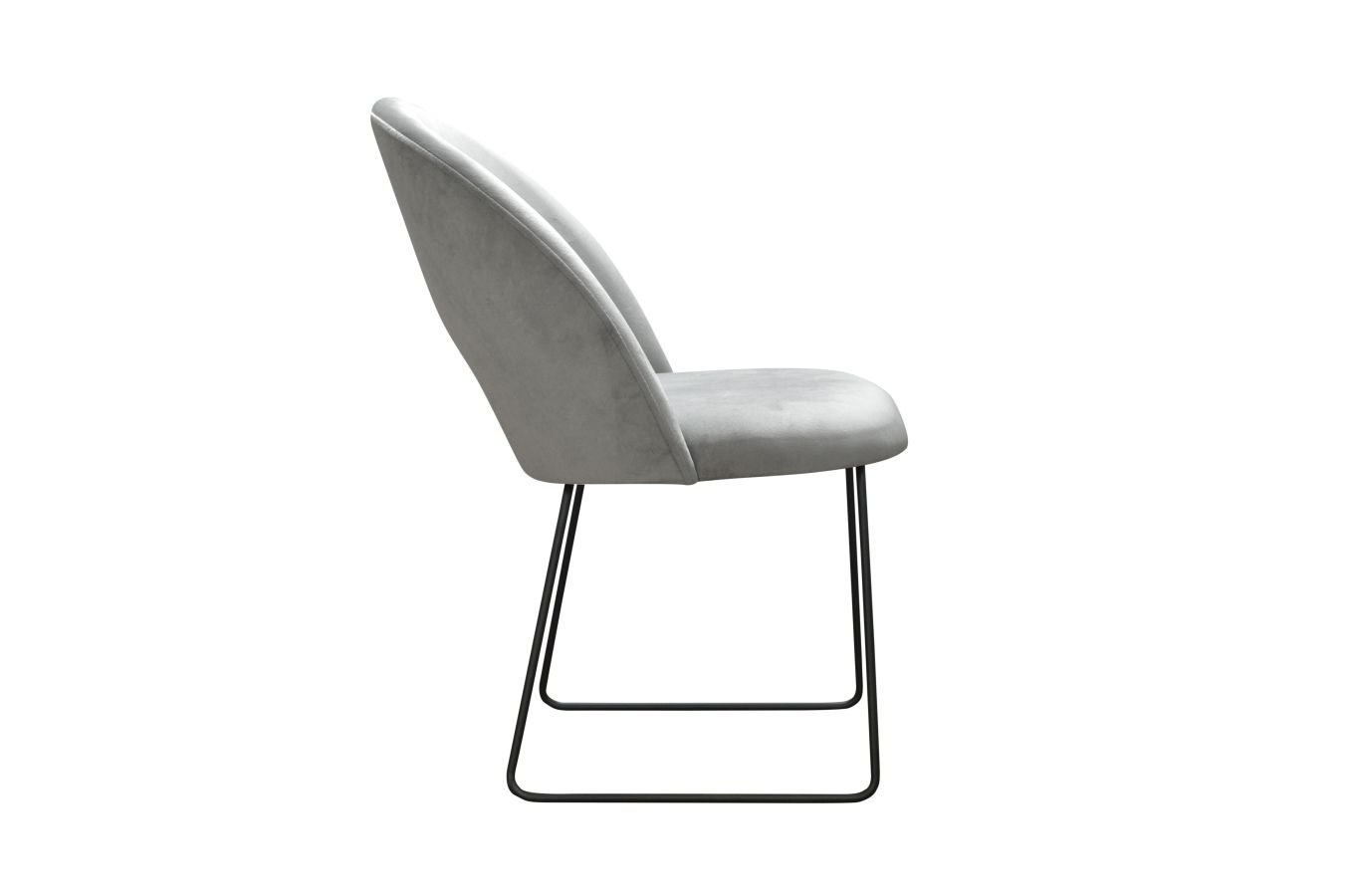 Nowoczesne krzesło tapicerowane GIANA U na metalowych nogach