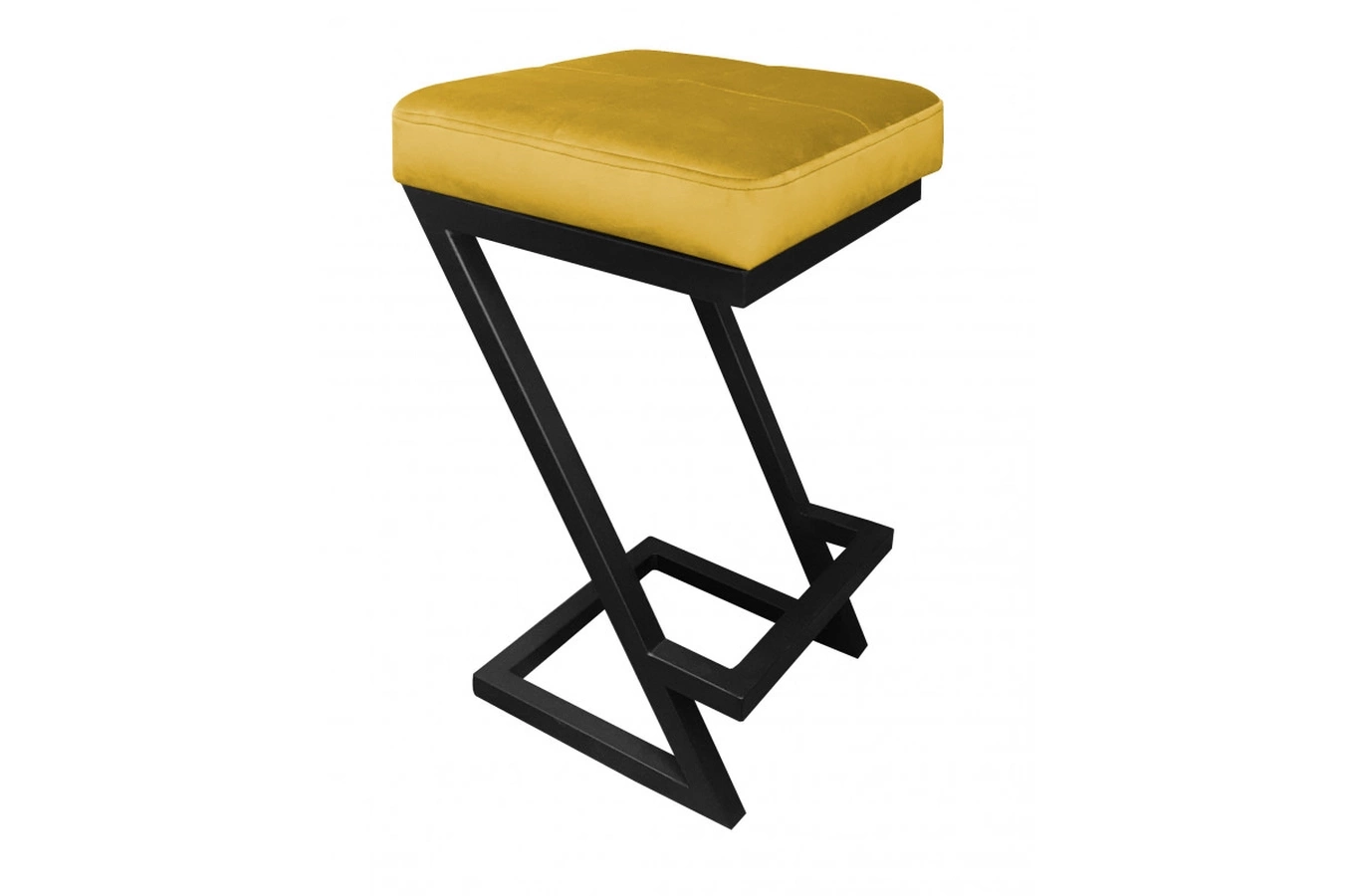 Tapicerowany hoker DIZI na metalowych nogach / kolor tkaniny + podstawy do wyboru!