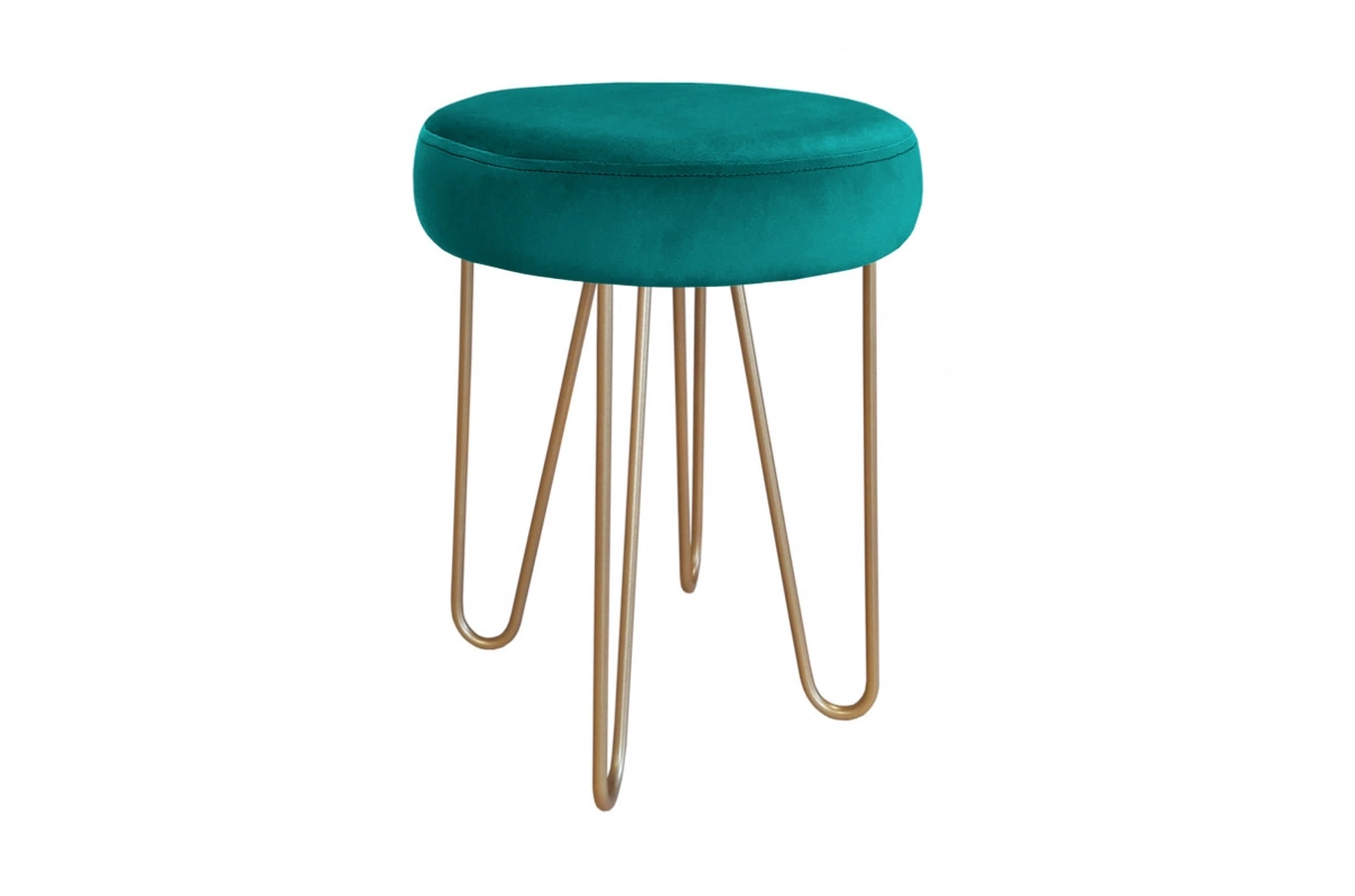 Tapicerowany taboret SECONDO na metalowych nogach / kolor tkaniny + podstawy do wyboru!