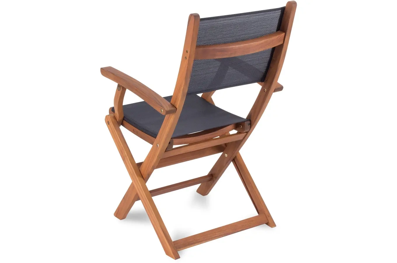 Składane krzesło ogrodowe STIV z materiałowym siedziskiem i oparciem