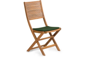 Drewniane składane krzesło ogrodowe BASKA z regulowanym oparciem