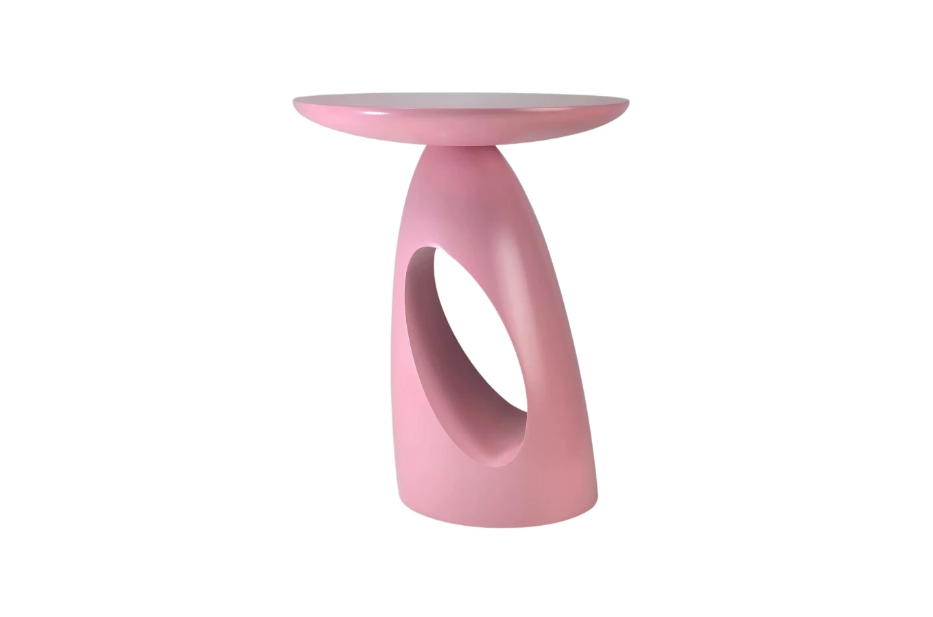 Stolik drewniany Kayani ISLAND różne kolory, wys. 40 cm / kolor pudrowy róż