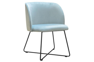 Nowoczesne krzesło tapicerowane INGE X na metalowych nogach